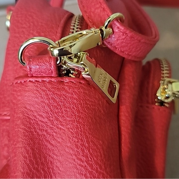 Steve Madden Erin Red Pebbled Leather backpack - Picture 7 of 11